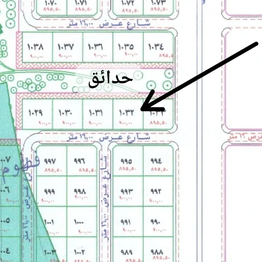 ارض للبيع في حي الغدير 1و
